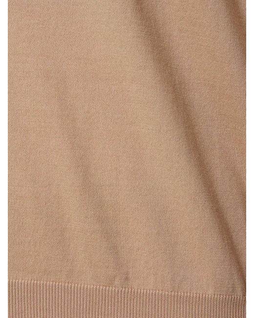 Suéter de algodón con cuello redondo Brunello Cucinelli de hombre de color Natural