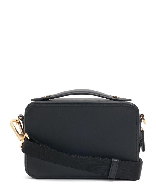 Versace Black Medusa Small Leather Camera Bag for men