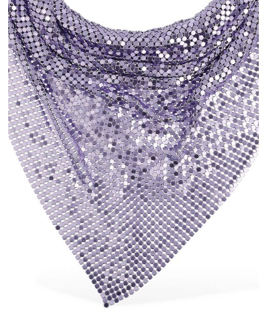 Rabanne Purple Schal Aus Mesh "pixel"