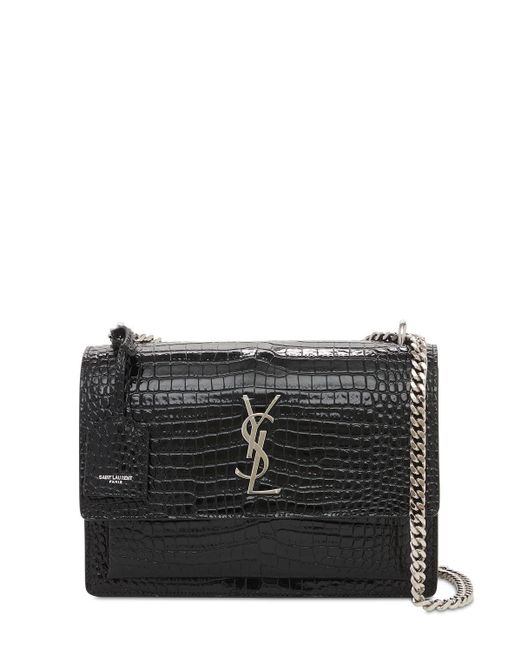 ysl croc embossed bag