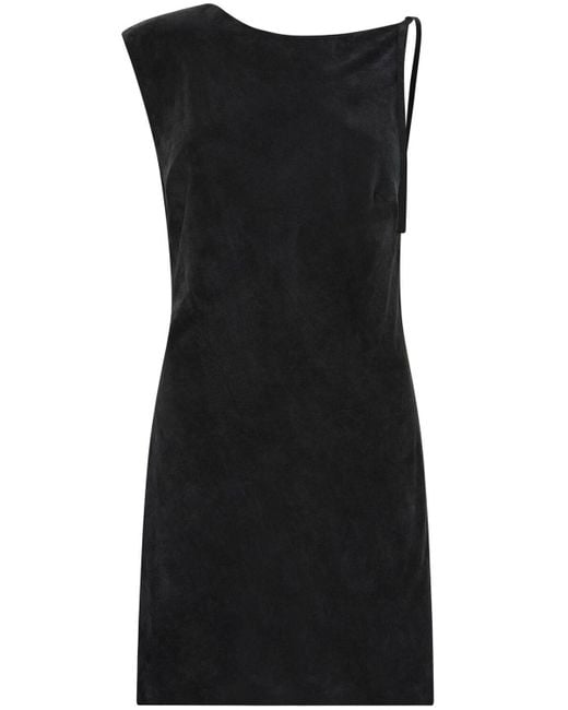 Vestido corto de lyocell drapeado St. Agni de color Black