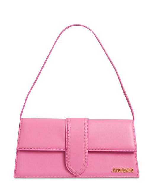 Jacquemus Le Bambino Long Leather Shoulder Bag in Pink - Lyst