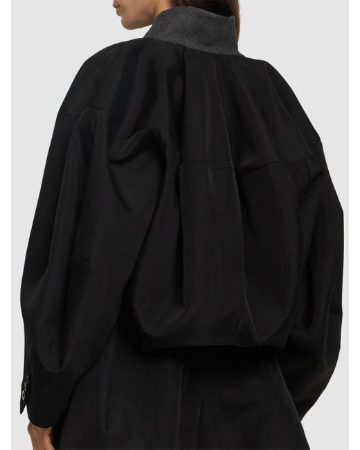 Veste en laine mélangée à double face Sacai en coloris Black