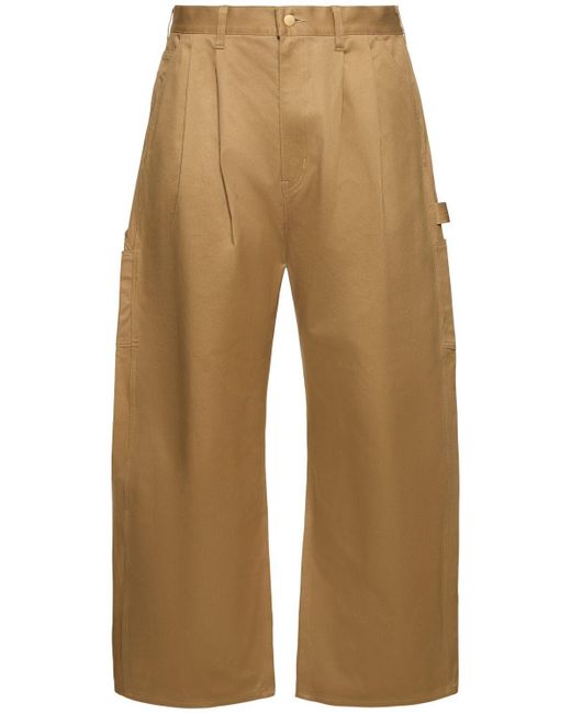 Pantalones de sarga de algodón Junya Watanabe de hombre de color Natural