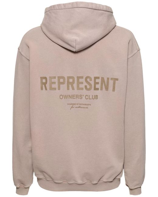 Represent Multicolor Owners Club Logo Cotton Hoodie for men