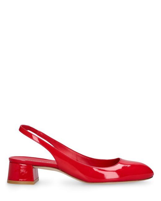 Zapatos destalonados de charol 35mm Stuart Weitzman de color Red