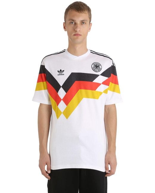 adidas Originals Germany 1990 Football Jersey in White for Men | Lyst