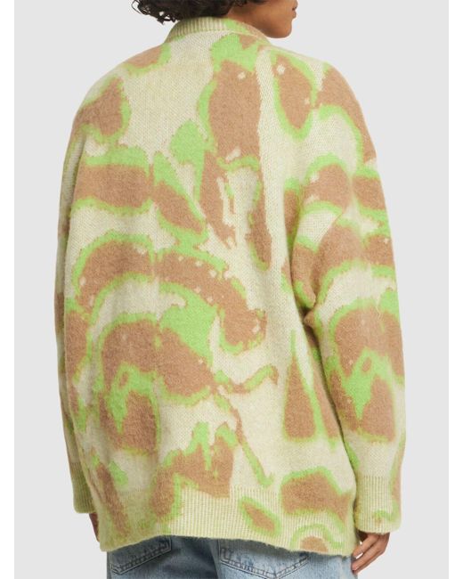 Stella McCartney Green Animal Jacquard Knit Sweater