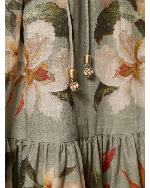 Vestido corto de algodón Zimmermann de color Multicolor