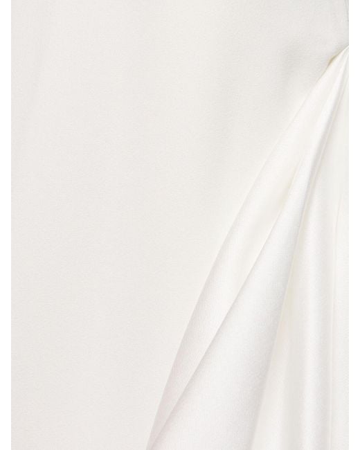 Solace London White Jodi Woven Crepe Strapless Maxi Dress