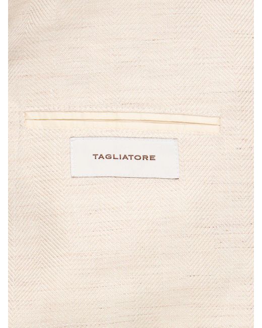 Tagliatore Natural Cotton & Linen Single Breast Blazer for men