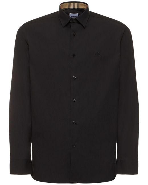Burberry Enges Shirt Aus Baumwolle "sherfield" in Black für Herren