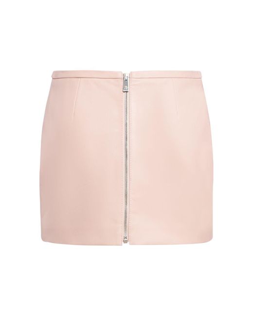 Versace Pink Leather Mini Skirt