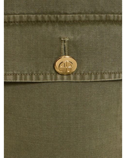 Minifalda de algodón Anine Bing de color Green