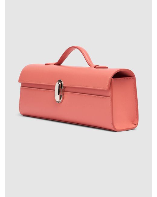 SAVETTE Camellia スムースレザー トップハンドルバッグ Pink