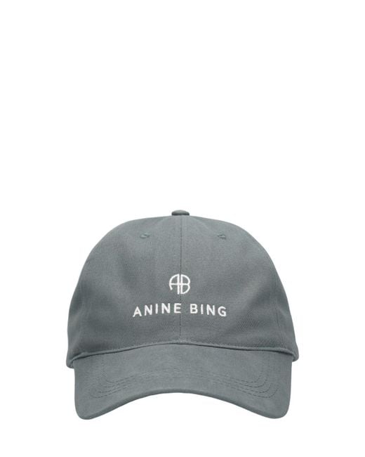 Gorra de baseball de algodón Anine Bing de color Gray