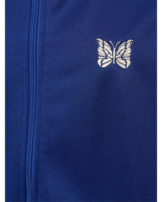 Needles Glatte Poly-trainingsjacke Mit Logo "" in Blue für Herren