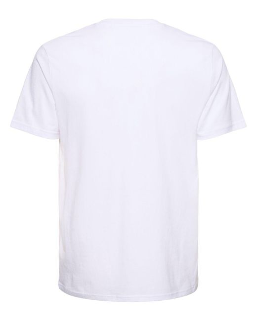 HTC White Small Logo Print Cotton Jersey T-shirt for men