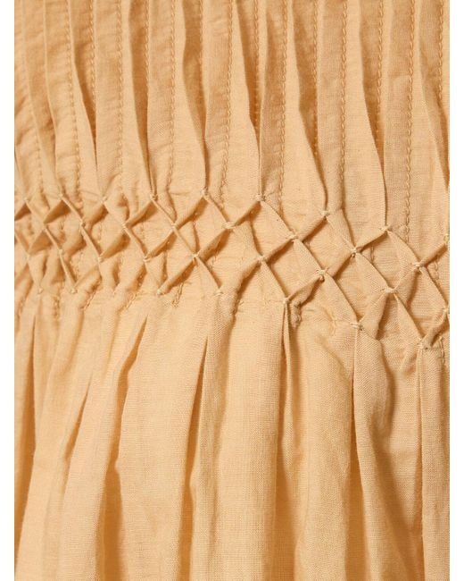 Isabel Marant Natural Abadi Buttoned Cotton Blend Shirt