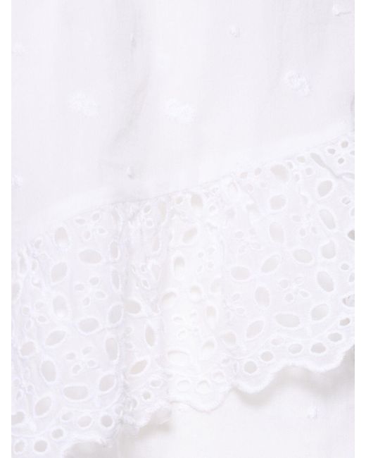Jupe courte brodée sukira Isabel Marant en coloris White