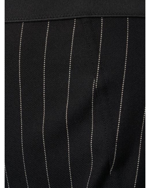 Dolce & Gabbana Black Pinstripe Wool Culottes