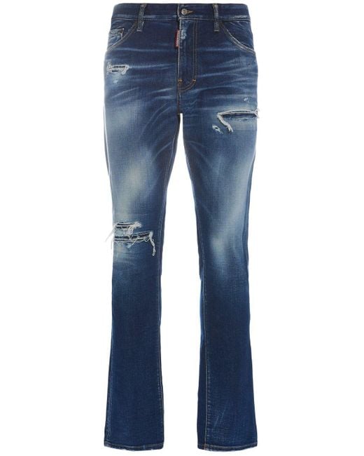 Jeans de denim stretch DSquared² de hombre de color Blue