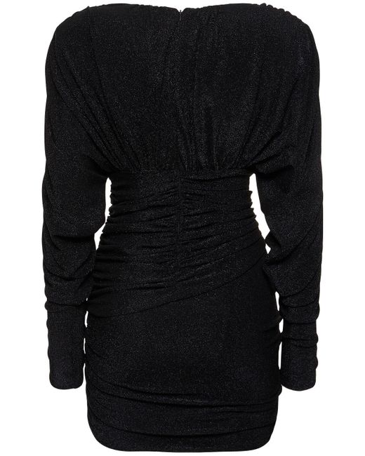 Vestido corto de jersey de lúrex Alexandre Vauthier de color Black