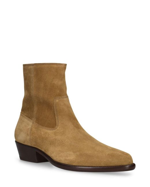 Isabel Marant Brown 45Mm Delix Suede Chelsea Boots for men