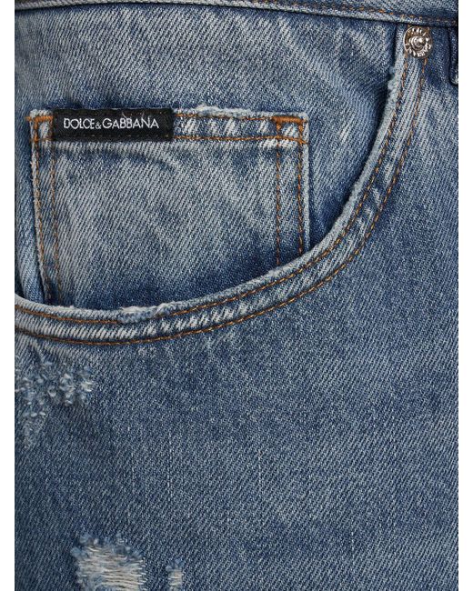 Dolce & Gabbana Jeans Aus Denim Mit Rissen in Blue für Herren