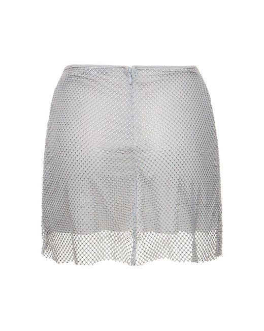 WeWoreWhat Gray Sequined Mini Skirt