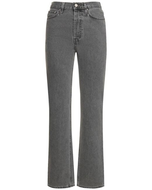 Jeans de denim de algodón Totême  de color Gray
