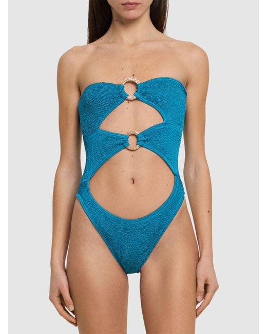 Lana one piece swimsuit di Bondeye in Blue