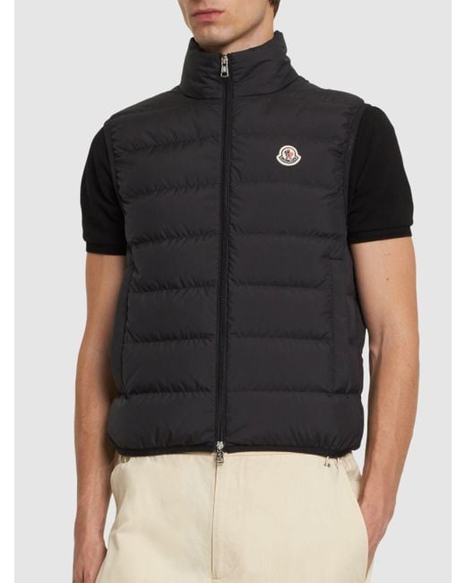 メンズ Moncler Contrin テックダウンベスト Black