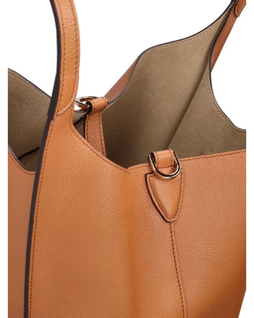 Tod's Brown Mini T Leather Top Handle Bag