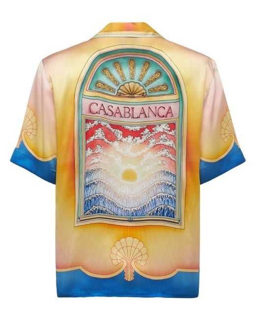Camicia Bowling Nouveaux Reves In Seta di CASABLANCA in Multicolor da Uomo