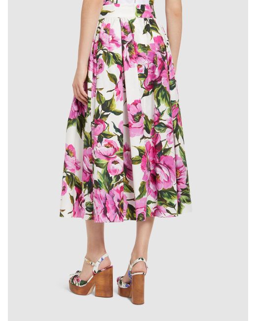 Dolce & Gabbana ポプリンミディスカート Pink