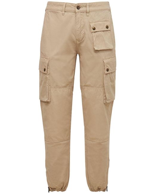 Belstaff Trialmaster Cotton Cargo Pants in Natural for Men | Lyst