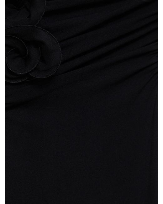 Robe longue en jersey drapé Magda Butrym en coloris Black