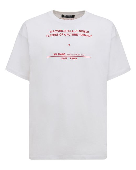 Hombre Ropa de Camisetas y polos de Camisetas de tirantes Camisa Raf Simons de Algodón de color Blanco para hombre 
