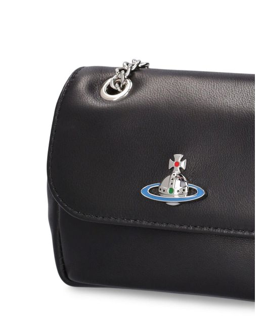 Petit sac porté épaule à chaîne en cuir Vivienne Westwood en coloris Black