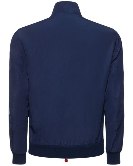 Kiton Blue Logo Zipped Jacket for men