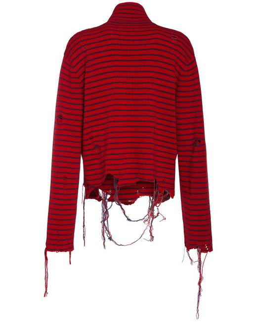 Alexander McQueen Red Half-zip Wool Turtleneck Sweater for men