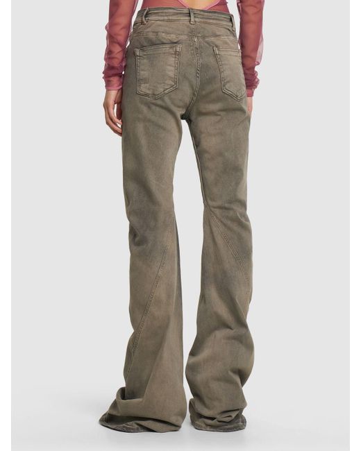 Jeans acampanados bias de denim cintura media Rick Owens de color Gray