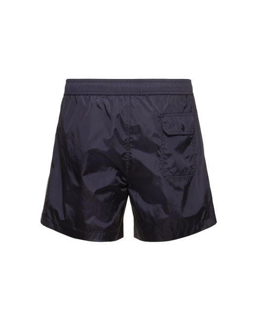 Moncler Blue Logo Nylon Swim Shorts for men