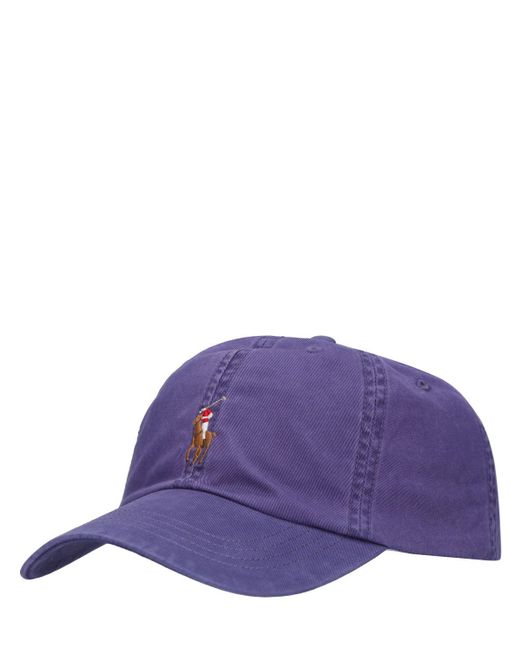 Polo Ralph Lauren Baseballkappe Aus Baumwolle Mit Logo in Purple für Herren