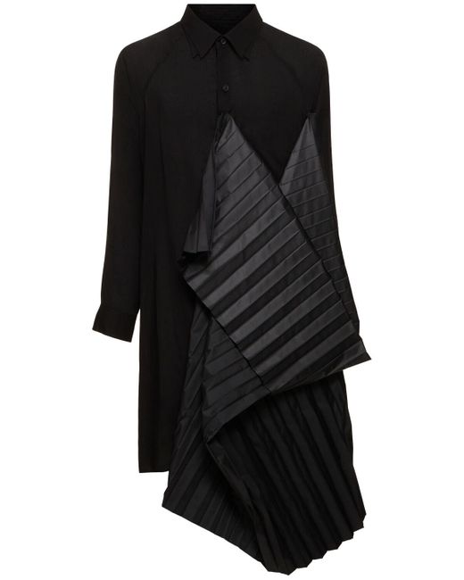Yohji Yamamoto Plastron-shirt "u-long" in Black für Herren