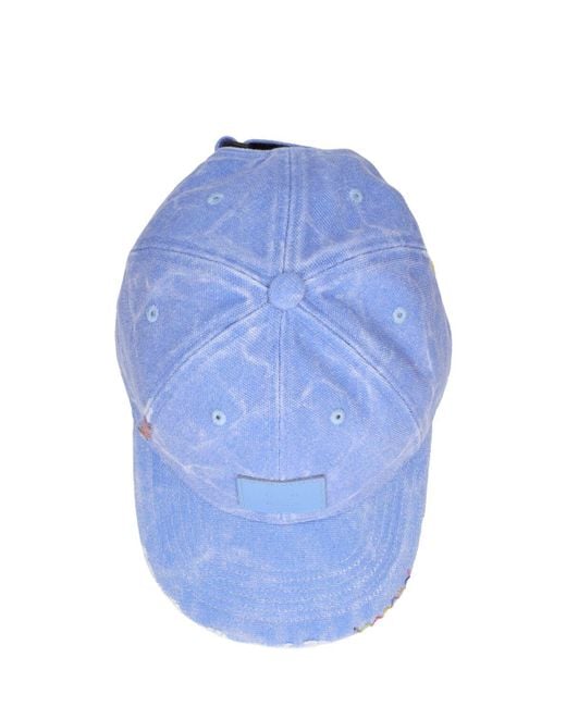 Casquette en toile usée cunov Acne pour homme en coloris Blue