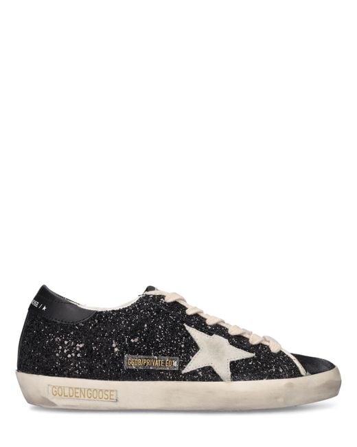 Golden Goose Deluxe Brand Black Lvr Exclusive Super-Star Glitter Sneaker