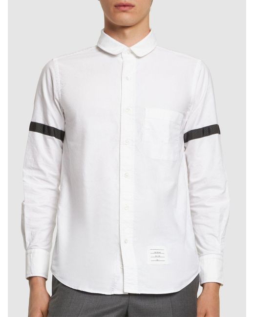 Camicia dritta di Thom Browne in White da Uomo