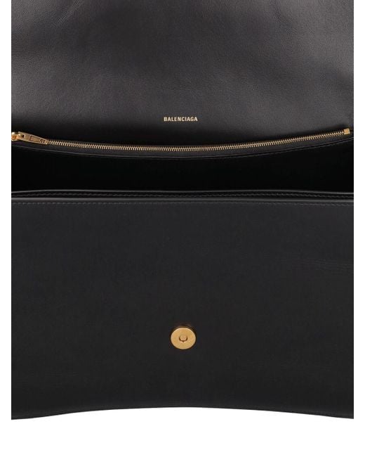 Grand sac porté épaule en cuir crush sling Balenciaga en coloris Black